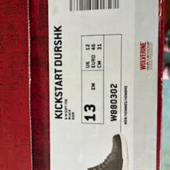 Wolverine Boots: Men's W880302 Black Soft Toe 6 " Kicks SIZE 13 Extra Wide (EW) - Picture 7 of 7